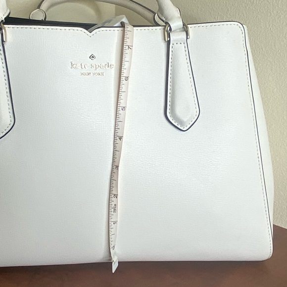 NWT Authentic Kate Spade Medium Triple Compartment Satchel, Opticwhite color - Picture 6 of 16